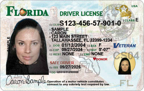 Florida Driver's License - New Version 2026 Florida Driver's License - New Version